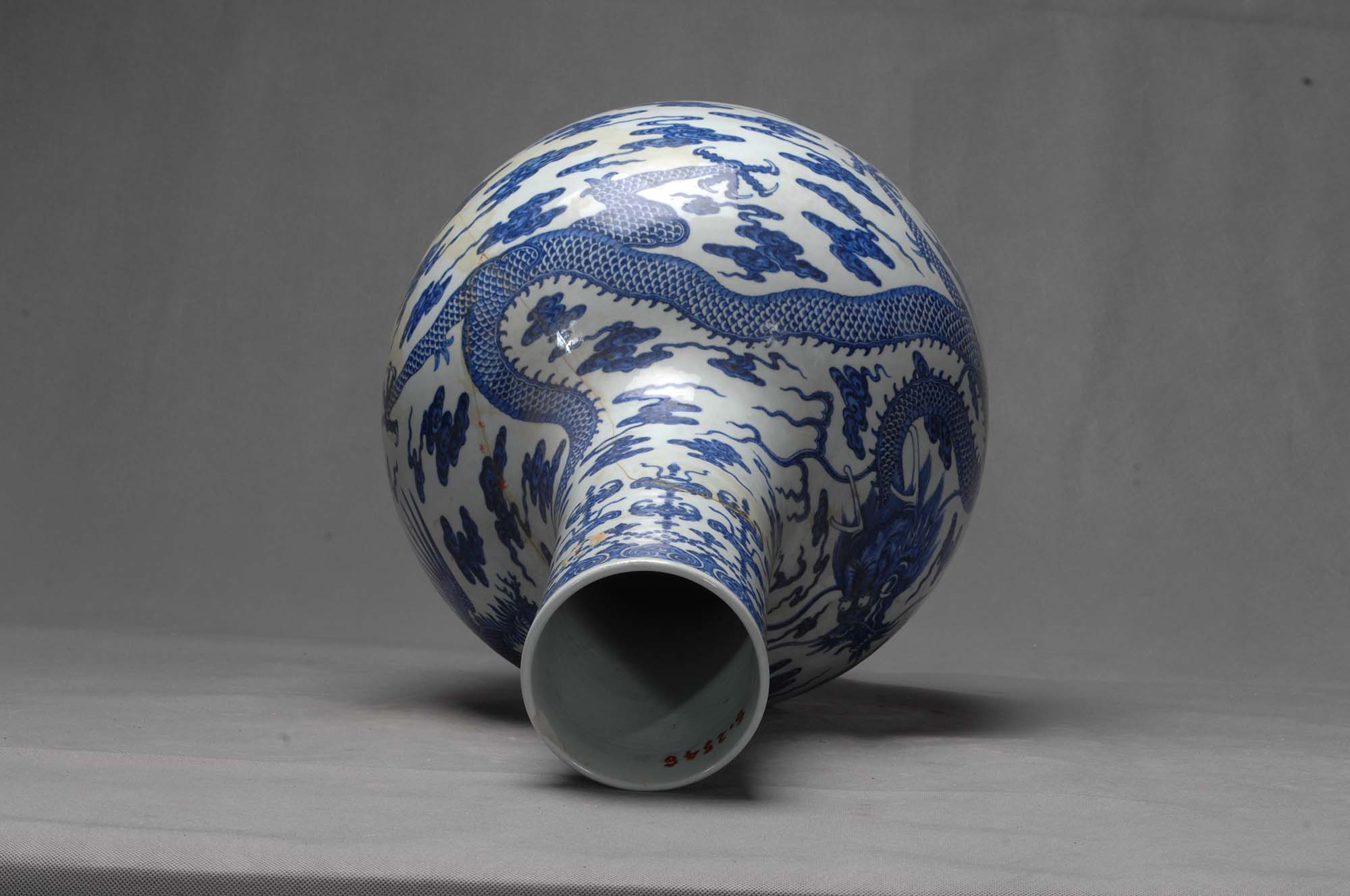 特大　花瓶　中国美術　美術品　骨董品　中国花瓶　年代物　青花染付 龍紋　天球瓶 特大 花瓶 中国美術 美術品 骨董品 中国花瓶 年代物 青花染付 龍紋