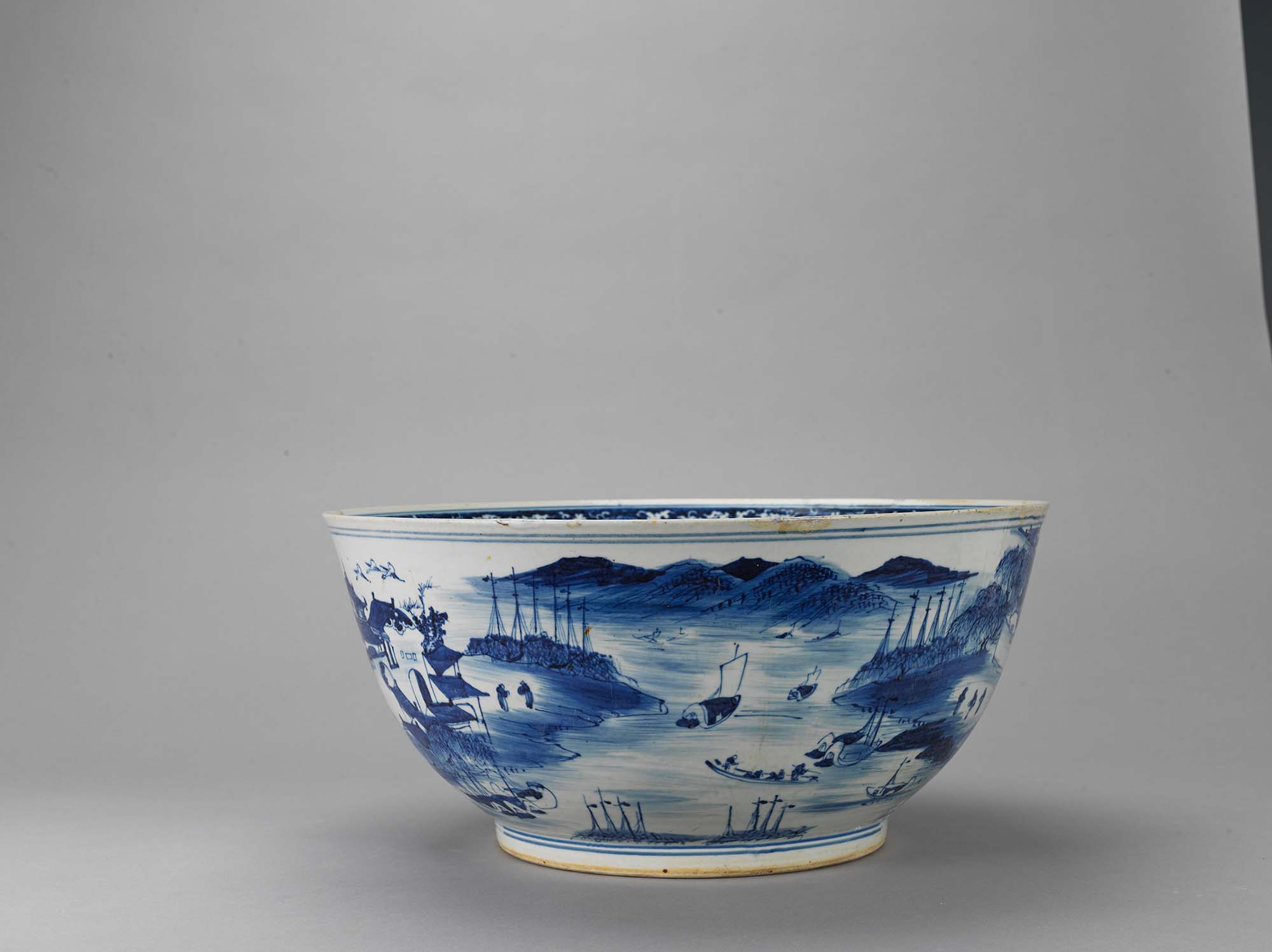 中国古磁器　清青花高碗 中国美術 古玩骨董品 清時 青華 染付 碗 磁器 中国美術 古玩骨董品 清