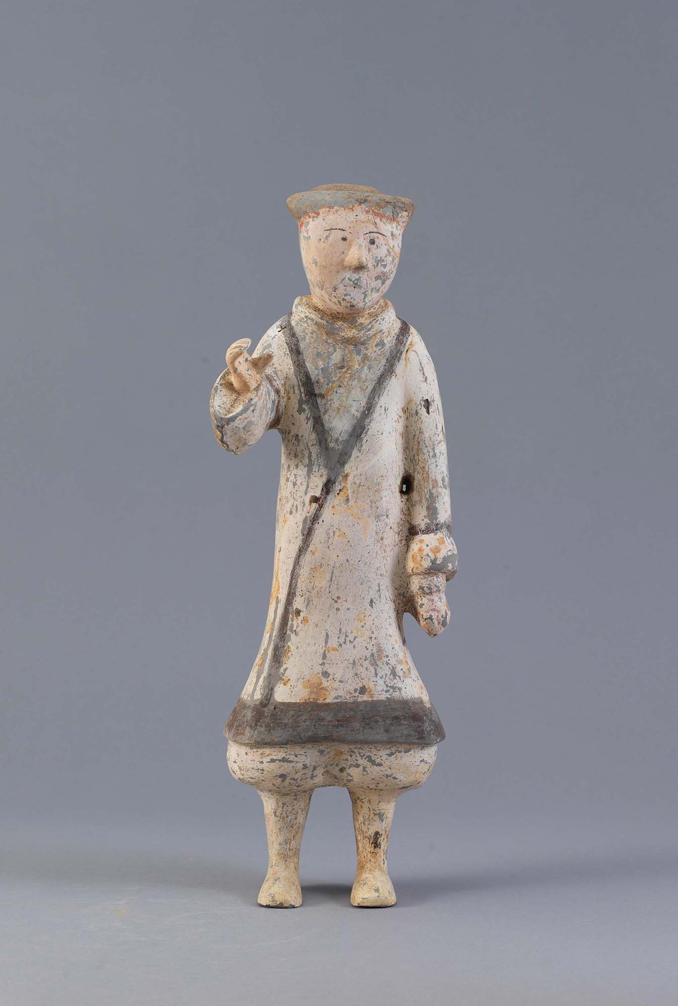 【 明朝三彩加彩文人俑 】 出土副葬品 　高43.5ｃｍ 明朝三彩加彩文人俑 】 出土副葬品 高43.5cm - メルカリ