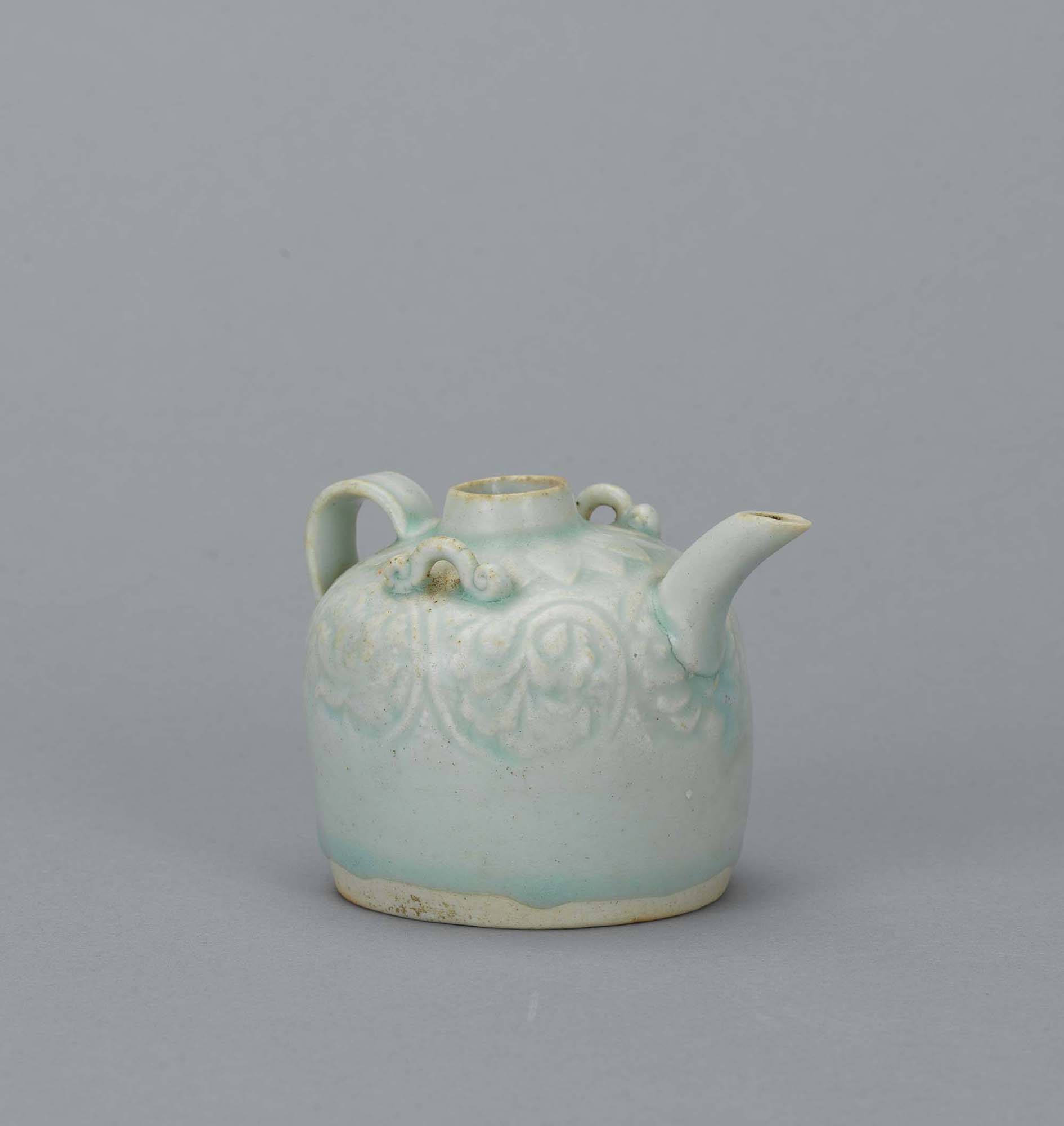 李朝 青白瓷 19世紀李朝白瓷染付青花面取瓶德利染付高麗青瓷李朝青瓷分院窯提燈壺月