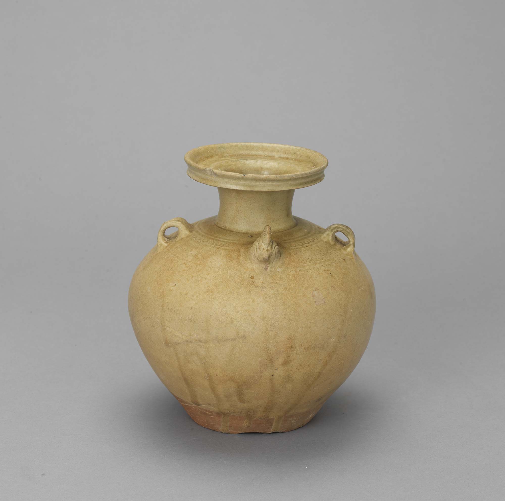 中国古玩　辰砂釉　小壺 深圳博物馆