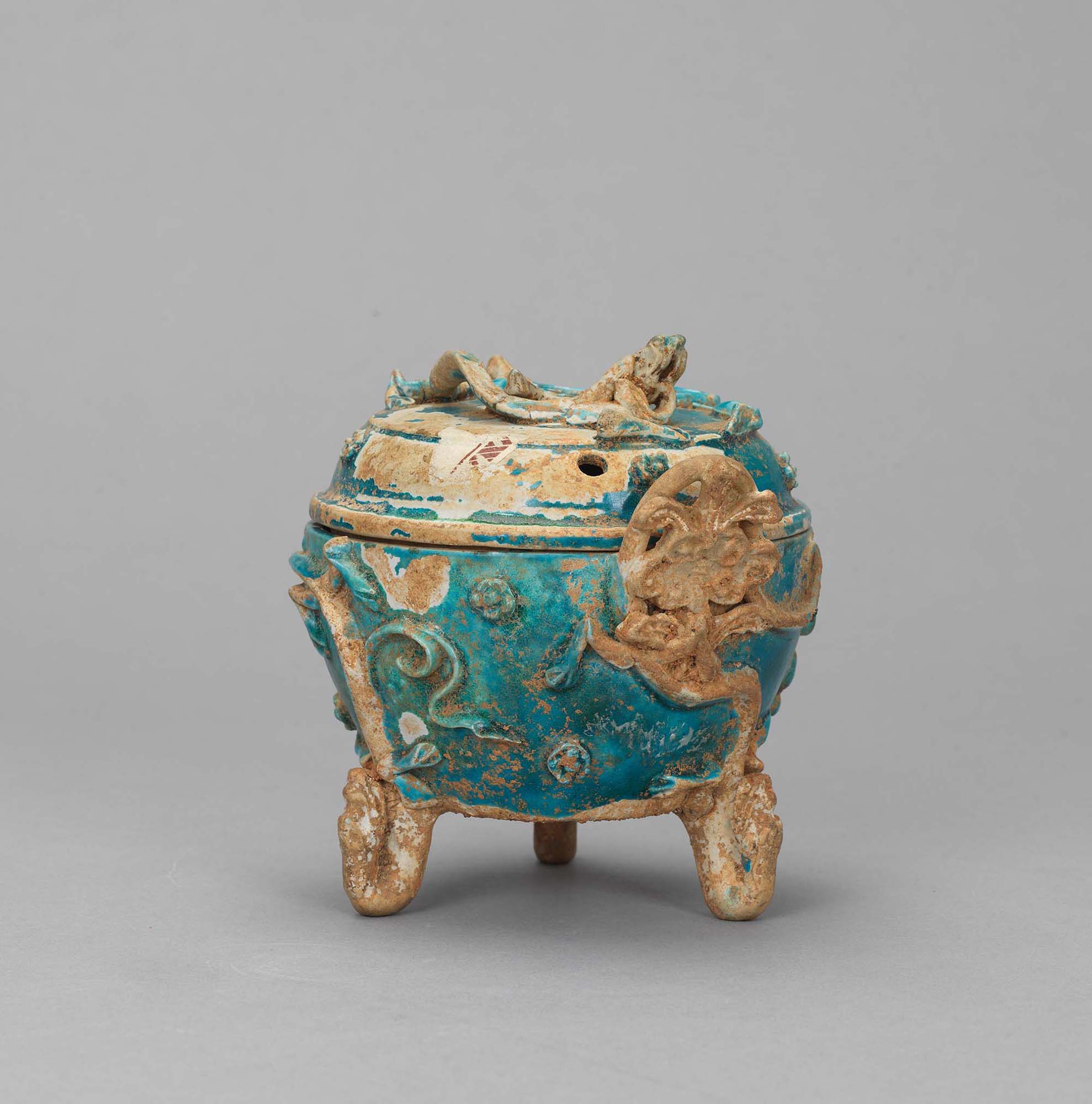 中国古美術　古磁　霽藍釉　琉璃釉　珍品旧蔵　古賞物　大清康熙年製　美品 深圳博物馆