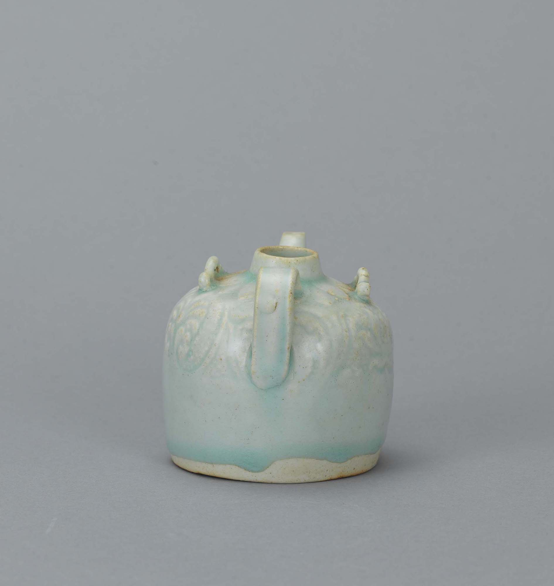 李朝 青白瓷 19世紀李朝白瓷染付青花面取瓶德利染付高麗青瓷李朝青瓷分院窯提燈壺月